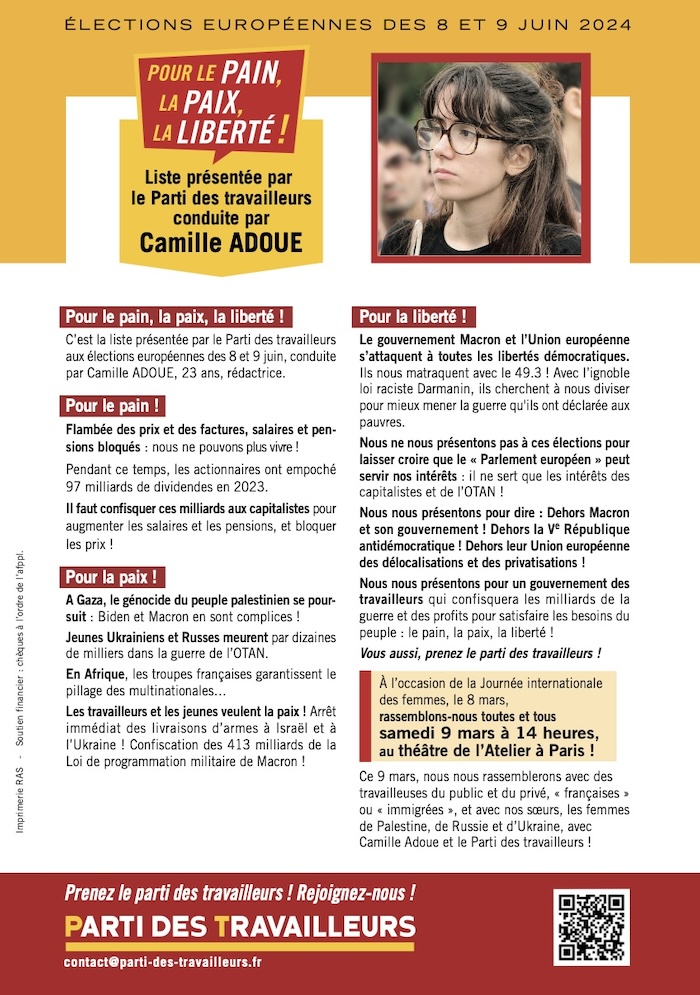 Flyer PT Pain paix liberté