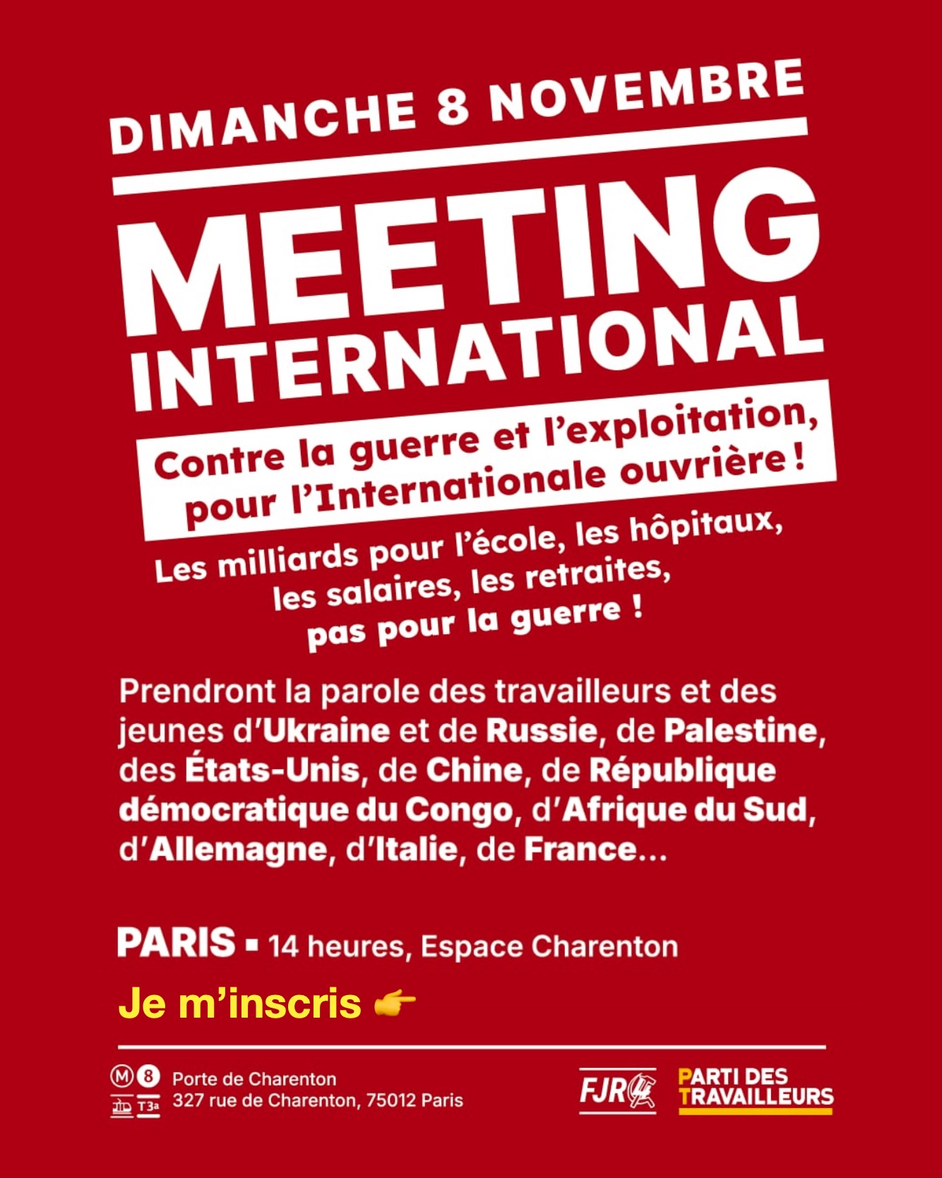 Affiche du meeting